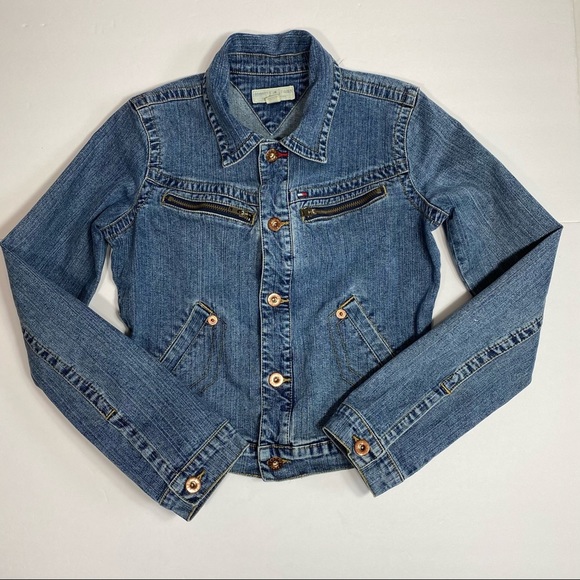 Vintage 90s Tommy Hilfiger Denim Jean Jacket M - Picture 1 of 12